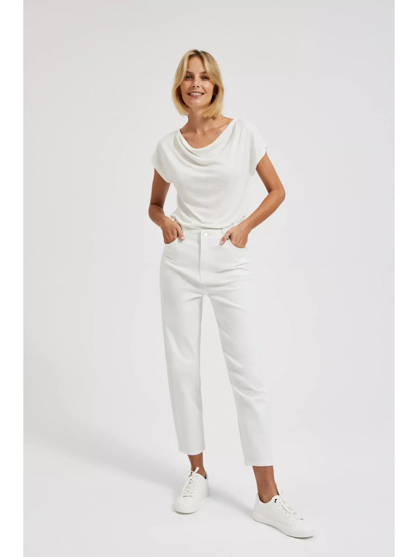 Moodo Dámske džínsy Moodo – off white