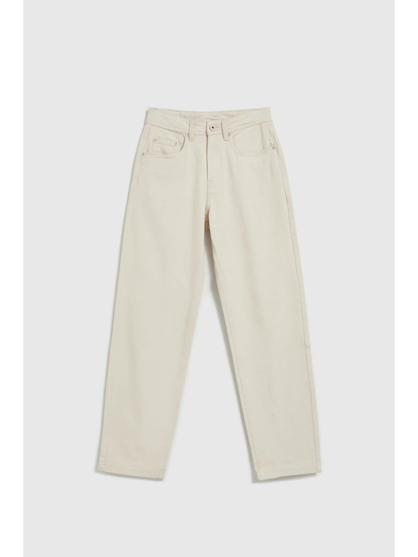 Moodo Dámske džínsy Moodo – svetlo béžová