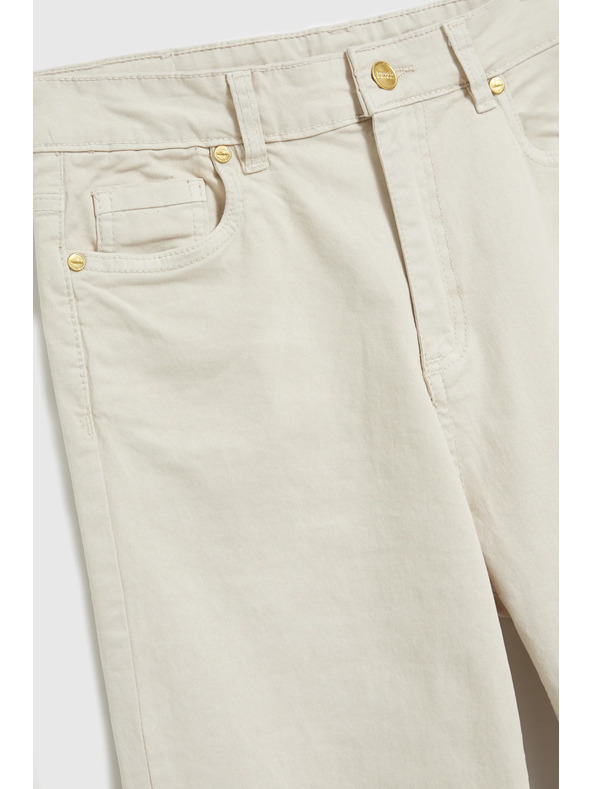 Moodo Dámske džínsy Moodo – svetlo béžová