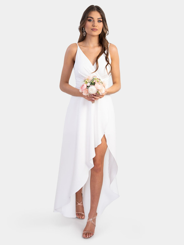 Edoti Krémové maxi šaty LOVE