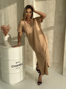 Edoti Oversize maxi šaty - camel farba