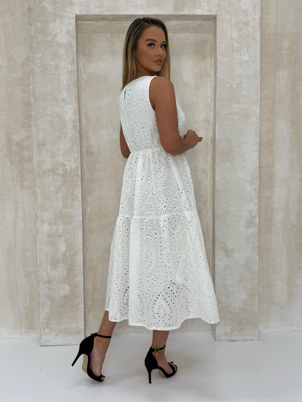 Edoti Richelieu maxi šaty - biele