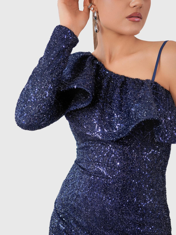 Edoti Mini šaty MARCELLA - tmavo modré