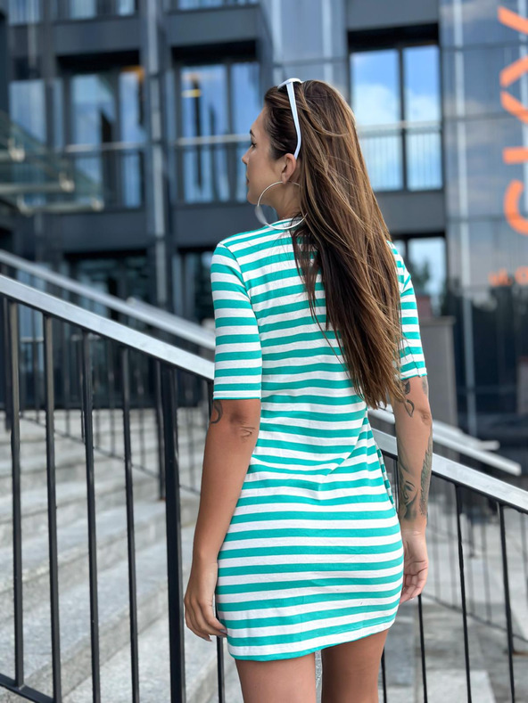 Edoti Tunikové šaty basic mini - zelené