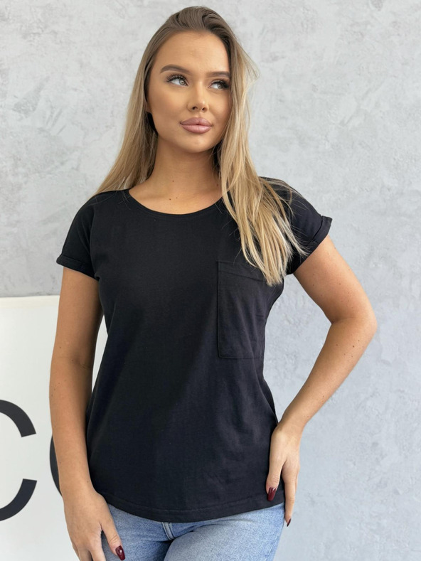 Edoti Tričko so vreckom - čierne