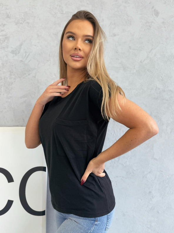 Edoti Tričko so vreckom - čierne