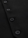Ombre Clothing Pánska čierna obleková vesta s klasickými detailmi a podšívkou