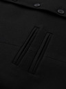 Ombre Clothing Pánska čierna obleková vesta s klasickými detailmi a podšívkou