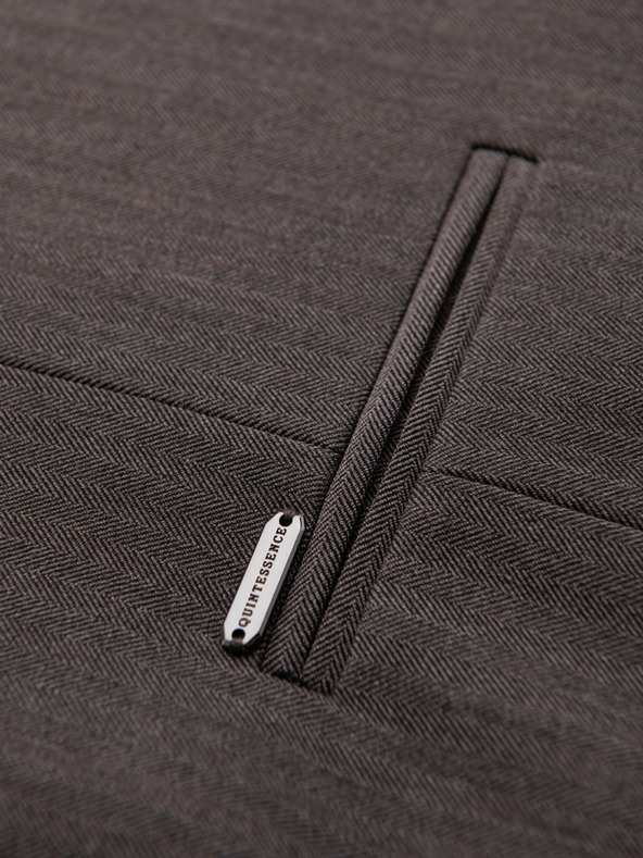 Ombre Clothing Pánska sivá elegantná vesta SLIM FIT