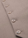 Ombre Clothing Pánska béžová obleková vesta s klasickými detailmi a podšívkou