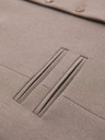 Ombre Clothing Pánska béžová obleková vesta s klasickými detailmi a podšívkou