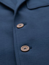 Ombre Clothing Pánske modré sako SLIM s jemnou textúrou