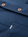 Ombre Clothing Pánske modré sako SLIM s jemnou textúrou