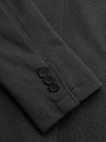 Ombre Clothing Pánske sivé sako SLIM z jemne štruktúrovanej pleteniny