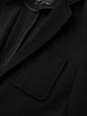 Ombre Clothing Pánske čierne sako SLIM s jemnou textúrou