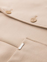 Ombre Clothing Pánske béžové sako SLIM z jemne štruktúrovanej pleteniny