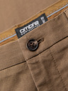 Ombre Clothing Pánske chino nohavice REGULAR FIT s jemnou štruktúrou - tmavobéžové