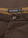 Ombre Clothing Pánske chino nohavice REGULAR FIT s jemnou štruktúrou - hnedé