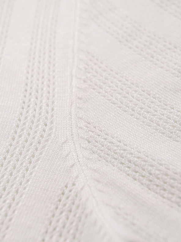 Ombre Clothing Pánske polo tričko so zipsom pri výstrihu - biele