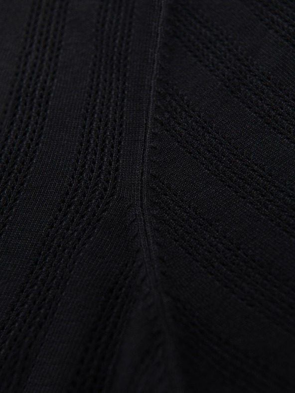 Ombre Clothing Pánske polo tričko so zipsom pri výstrihu - čierna