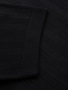 Ombre Clothing Pánske polo tričko so zipsom pri výstrihu - čierna