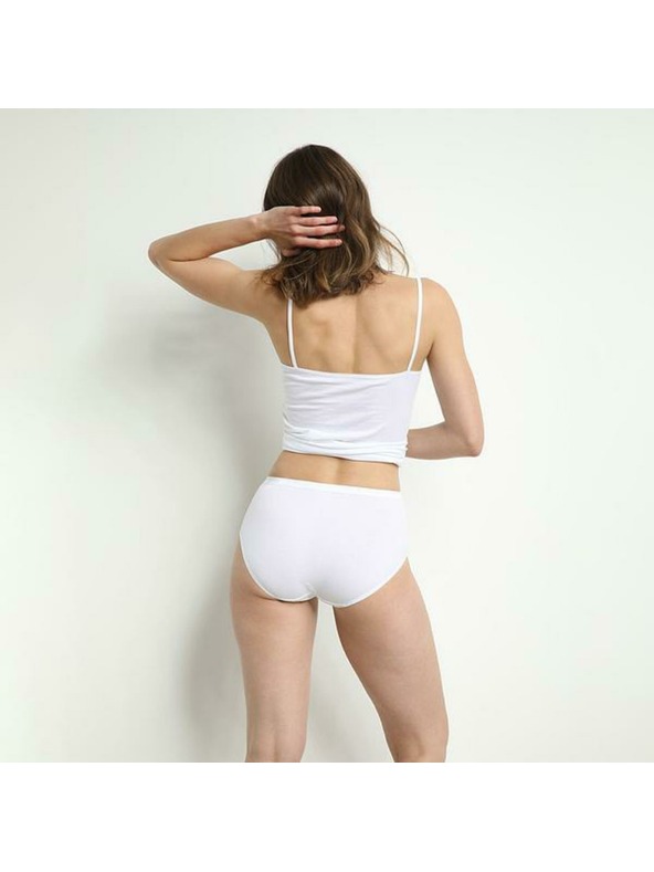 DIM Dámske bavlnené nohavičky 2 ks - čierna - biela