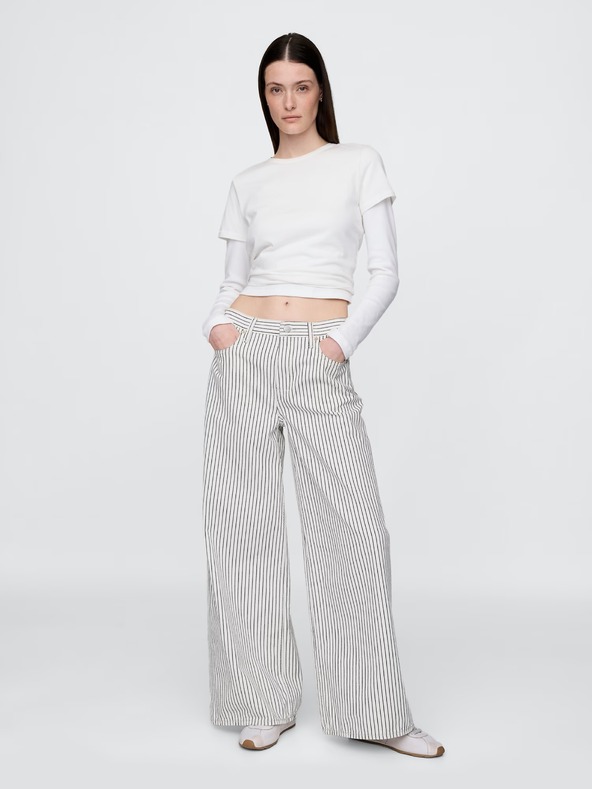 GAP Džínsy Stripe Baggy GAP