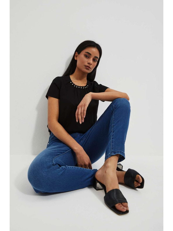 Moodo Dámske džínsy Moodo – tmavo modré