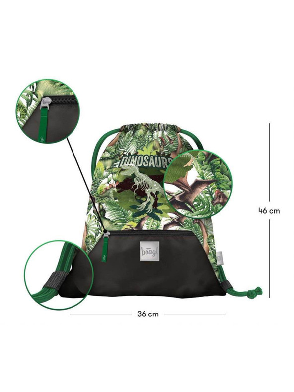 BAAGL  BAAGL 3 SET Shelly Dinosaurs: aktovka, peračník a vrecko