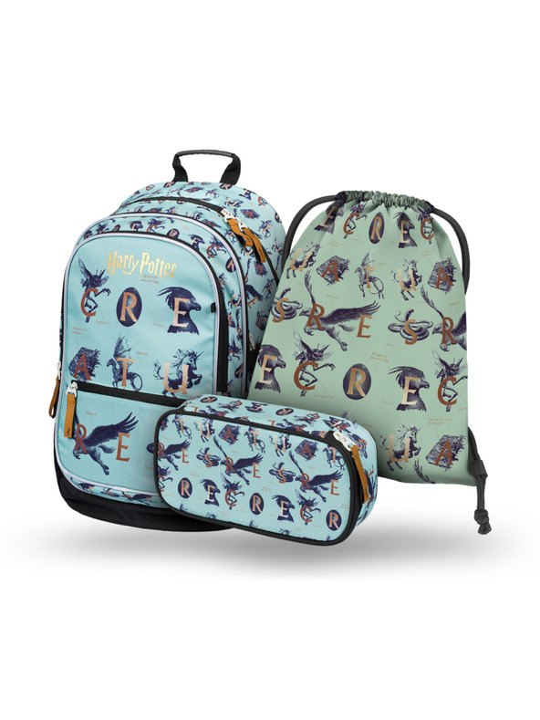 BAAGL  BAAGL 3 SET Core Harry Potter Fantastické zvieratá: batoh, peračník, vrecko
