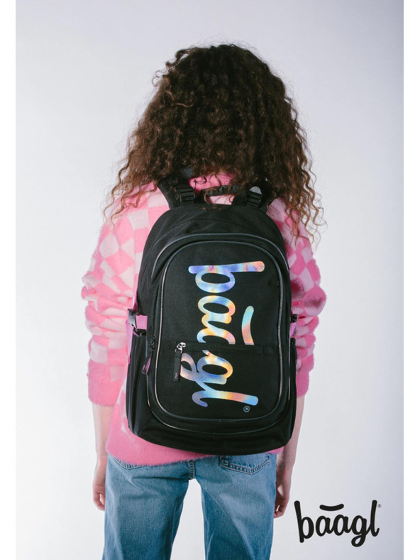 BAAGL  BAAGL Školský batoh Core Metallic Holo
