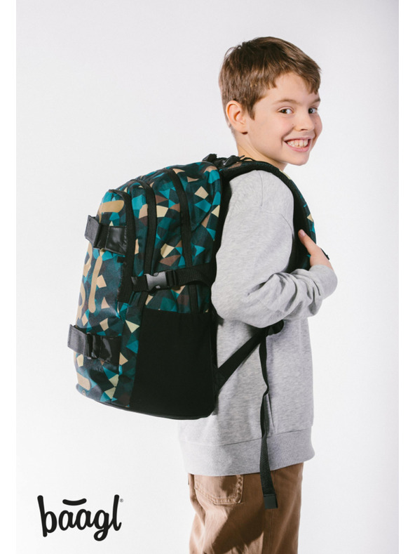 BAAGL  BAAGL 3 SET Skate Polygon: batoh, peračník, vrecko