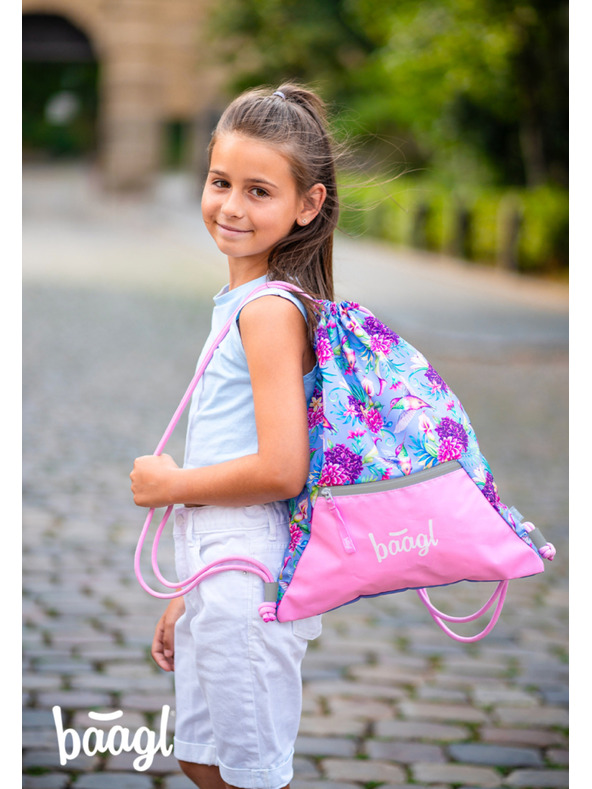 BAAGL  BAAGL 3 SET Airy Kolibríkk: batoh, peračník, vrecúško