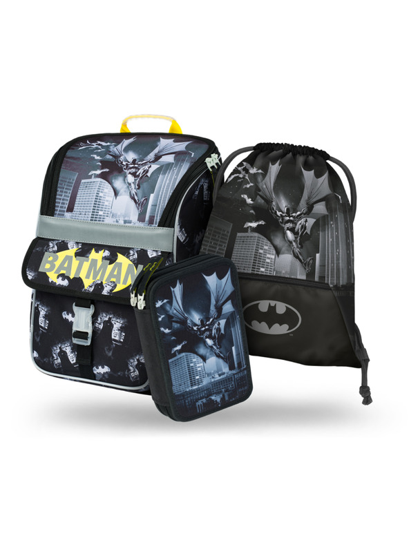 BAAGL  BAAGL 3 SET Zippy Batman Dark City: batoh, peračník, vrecko