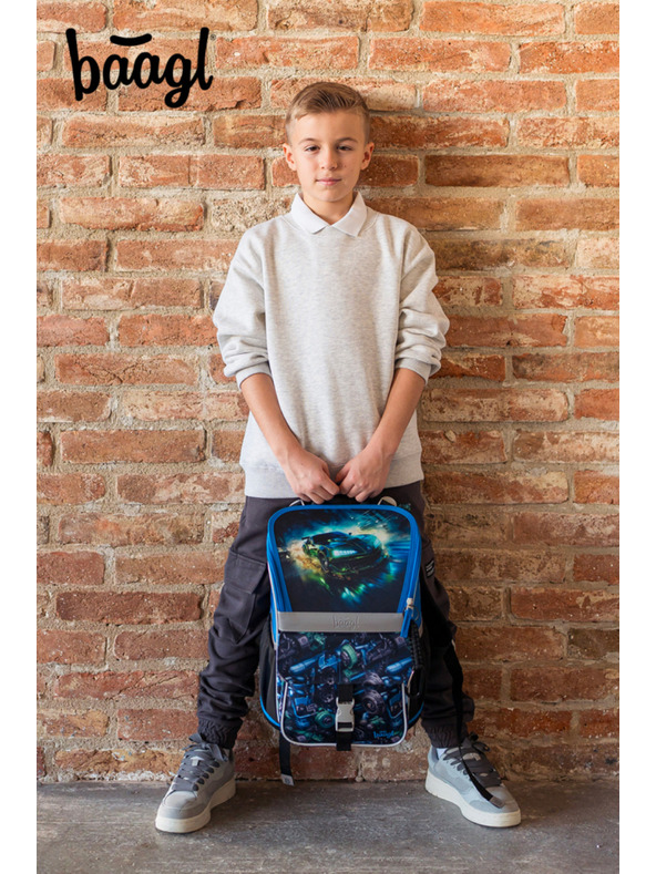 BAAGL  BAAGL Školská aktovka Zippy Pretekárske auto