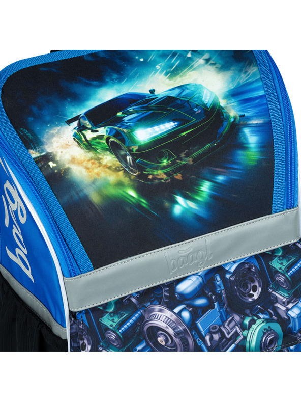 BAAGL  BAAGL Školská aktovka Zippy Pretekárske auto