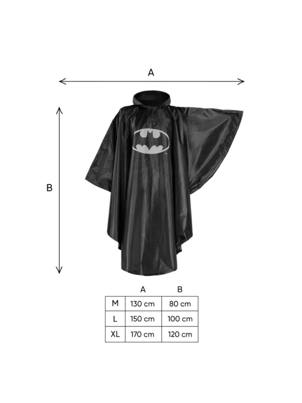 BAAGL  BAAGL Outdoor pláštěnka pončo Batman Logo veľ. XL (170 -190 cm)