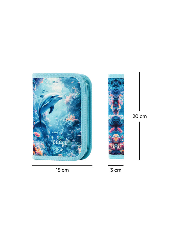 BAAGL  BAAGL SET 3 Zippy Delfín: aktovka, peračník, vrecko