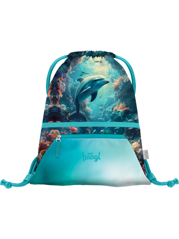 BAAGL  BAAGL SET 3 Zippy Delfín: aktovka, peračník, vrecko