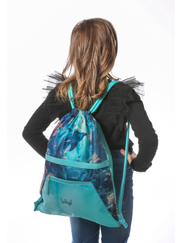 BAAGL  BAAGL SET 3 Zippy Delfín: aktovka, peračník, vrecko