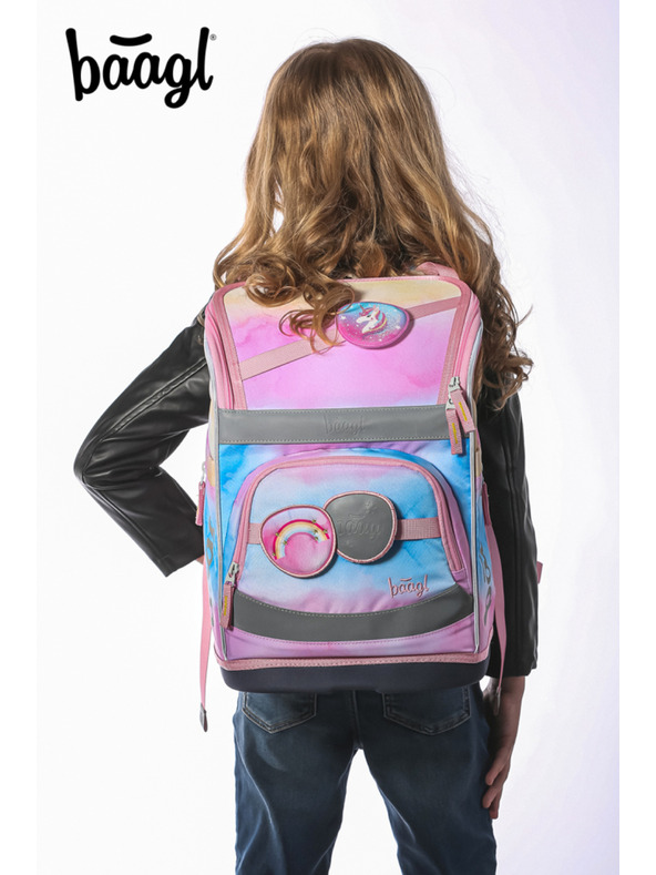 BAAGL  BAAGL SET 3 Zippy plus Rainbow Unicorn: aktovka, peračník, vrecko