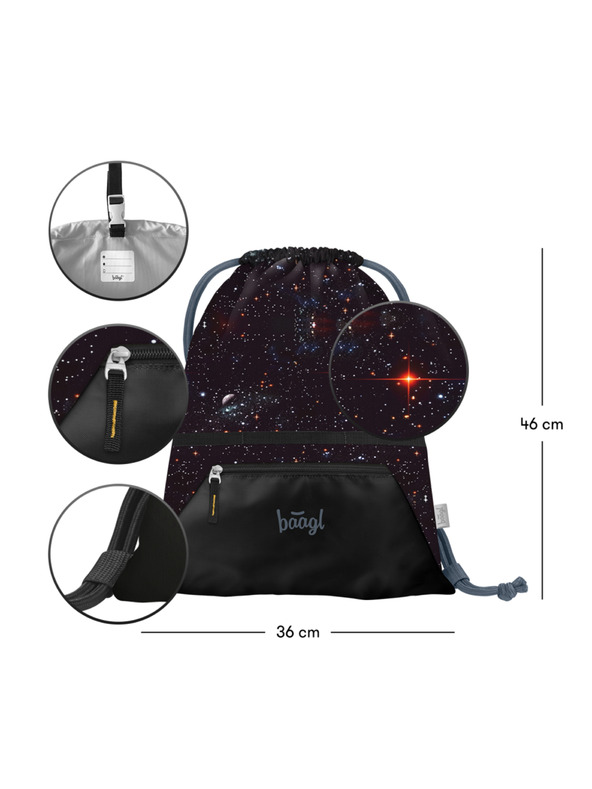 BAAGL  BAAGL SET 3 Zippy plus Pixel Space: aktovka, peračník, vrecko