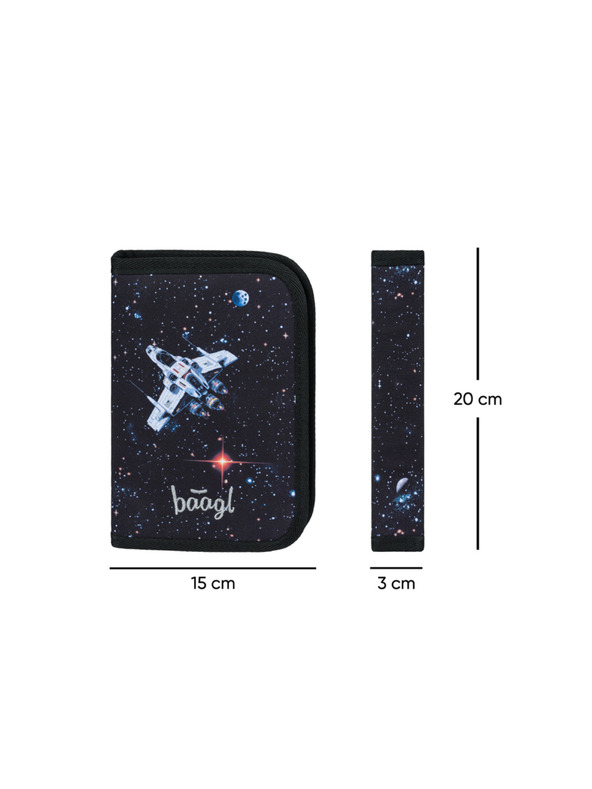 BAAGL  BAAGL SET 3 Zippy plus Pixel Space: aktovka, peračník, vrecko