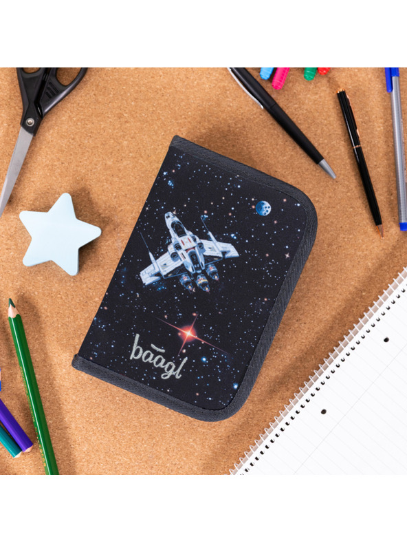 BAAGL  BAAGL Školský peračník jednoposchodový Pixel Space