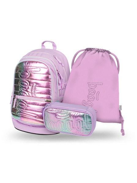 BAAGL  BAAGL SET 3 Core Lavender: batoh, peračník, vrecúško
