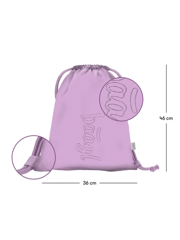 BAAGL  BAAGL SET 3 Core Lavender: batoh, peračník, vrecúško