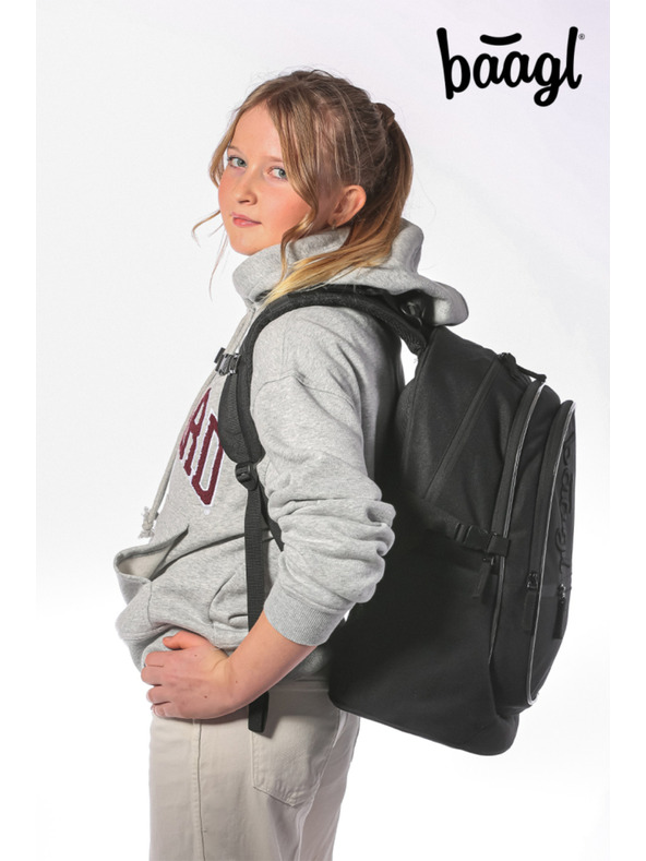 BAAGL  BAAGL SET 3 Core Uni čierna: batoh, peračník, vrecko