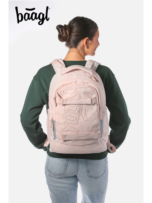 BAAGL  BAAGL SET 3 Skate max Creamy: batoh, peračník, vrecúško