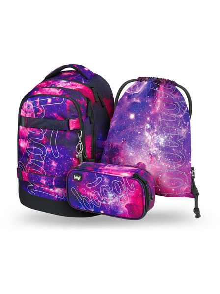 BAAGL  BAAGL SET 3 Skate max Galaxy: batoh, peračník, vrecúško