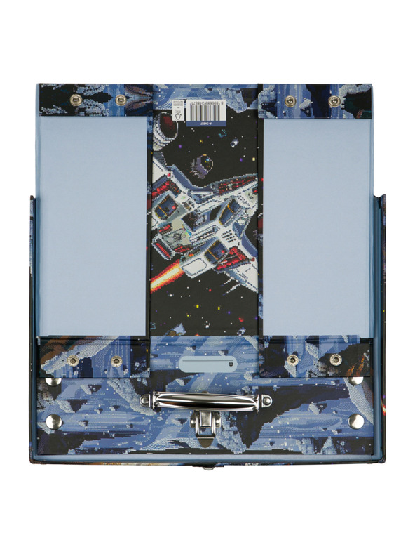 BAAGL  BAAGL Skladací školský kufrík Pixel Space s kovaním